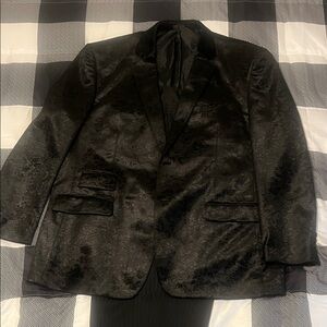 Classic Black Jacquard Tuxedo Jacket